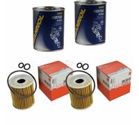 2X Original MAHLE / KNECHT Filtro Olio OX 422D + 2X SCT Flush Motore
