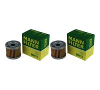 2X Original MANN-FILTER Filtro Olio MH 51
