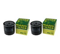 2X Original MANN-FILTER Filtro Olio MW 712