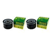 2X Original MANN-FILTER Filtro Olio W 77/2
