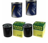 2X Original MANN Filtro Olio W 7041 + 2X SCT Flush Motore