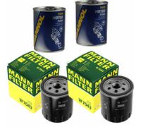 2X Original MANN Filtro Olio W 7043 + SCT Pulizia Motore