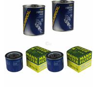 2X Original MANN Filtro Olio W 712/16 + 2X SCT Flush Motore