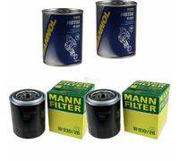 2X Original MANN Filtro Olio W 930/26 + 2X SCT Flush Motore