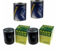 2X Original MANN Filtro Olio W 933/1 + 2X SCT Flush Motore