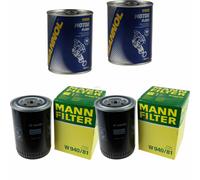 2X Original MANN Filtro Olio W 940/81 + 2X SCT Flush Motore