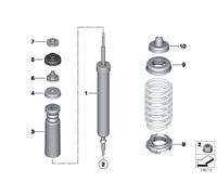 2X ORIGINALE BMW Supporto Molla Posteriore Per E81 E87 E82 E88 E90 E92 E91 X1