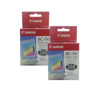 2x Originale Canon Fotodruckkopf BC-06 Foto Color per Bjc 240 250 1000