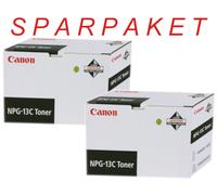 2x Originale Canon Toner 1384A002 NPG-13C Nero per Np 6028 6035 6230