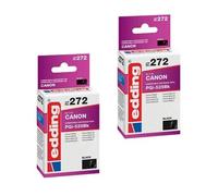 2x Originale edding Inchiostro Cartuccia 272 per Canon PGI-525 BK Pixma IP 4720