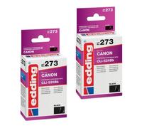 2x Originale edding Inchiostro Cartuccia 273 per Canon CLI-526 BK Pixma IP 4720