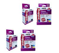 2x Originale edding Inchiostro Cartuccia per Canon PGI-5 CLI-8 Pixma IP 3300