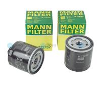 2x Originale Mann Filter Filtro Olio W712/52 per VW Fox (5Z1, 5Z3) - 1.4 75 Ps