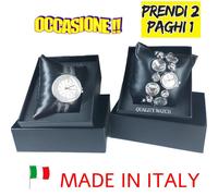 2X Orologio donna al quarzo da polso Ottaviani semirigido Swarovski MADE ITALIA