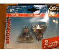 2X OSRAM DECOSTAR Halogena GU4 35W 12V 10° 44892 2000h MADE IN GERMANY