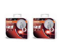 2X OSRAM NIGHT BREAKER SILVER H1 DuoBox 3200 K 1550 Lm Lampadina