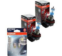 2X Osram Night Breaker Unlimited H11 110% Diadema Cromo WY5W Lampadina Lampada