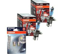 2X Osram Night Breaker Unlimited H4 110% Diadema Cromo WY5W Lampadina