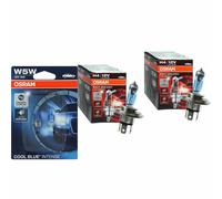 2X OSRAM NIGHT BREAKER UNLIMITED H4 +110% W5W COOL BLUE INTENSE SET Lampadina