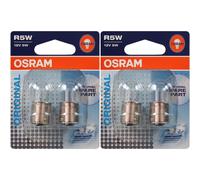 2X Osram R5W 12V/5W Attacco BA15s Durata B3/Tc 350H/800H