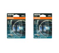 2X OSRAM W5W COOL BLUE INTENSE DUOPack Lampadine 12V W21x95d