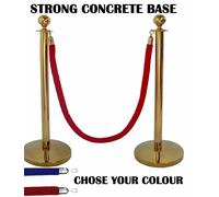 2x OTTONE BARRIERA DI CODA PALETTI FOLLA CONTROLLO SICUREZZA PALETTI DI SOSTEGNO