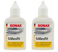 2x Pacco Sonax Schloss-Fit Öl-spray Cura - Olio Serratura Porta Schloss-öl