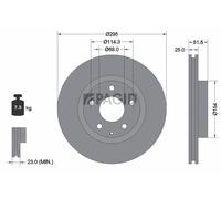 2x PAGID Disco Freno Internamente Ventilato Ø295mm per Mazda 3 BM BN CX-3 DK