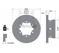 2x PAGID Disco Freno Interno Ventilato Ø285mm per VW LT 28-46 II 2DX0AE