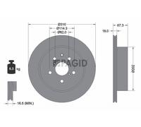 2x PAGID Disco Freno Interno Ventilato Ø310mm per Lexus IS II GSE2 ALE2 USE2