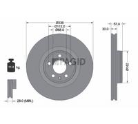 2x PAGID Disco Freno Interno Ventilato Ø338mm per Audi A4 Avant 8W5 B9 8WD