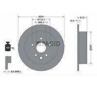 2x PAGID Disco Freno Pieno Ø291mm per Lexus IS II GSE2_ALE2_USE2_E2