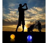 2x pallina da golf incandescente lampeggiante LED a bagliore notturno