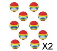 2X Palline da golf in spugna morbida arcobaleno da 10 pezzi per praticare