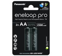 2x Panasonic Eneloop Pro Batterie Ricaricabili AA 2500mAh 1.2V