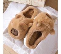 2x Pantofole a forma di animale per Natale, calde, morbide, per la famiglia