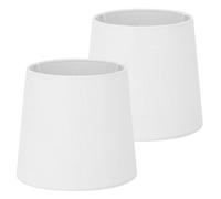 Navaris Set 2x Paralume Lampada - Tessuto Grigio Interno Bianco - Para Lume Abatjour - Luce da Tavolo con Lampadina E14 - Paralumi Neri Ø 172-137 x 152 mm