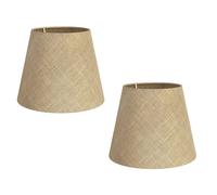 ledscom.de 2 pezzi paralume, lino, juta, canapa, tessuto, tessuto naturale-beige, 200mm Ø