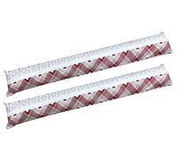2x Paraspifferi Imbottiti Isolante Per Porte E Finestre Lavabili Sfoderabili In Cotone Risparmio Energetico Fermaporta Paravento 110Cm Sottoporta Salsicciotto Isolamento Termico - Cuoricini Rosso