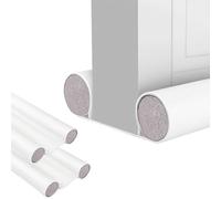 2x Paraspifferi Sottoporta e Finestre da 80 a 90 cm, Doppia Guarnizione in Similpelle, Regolabile tra 32 e 94 cm. Isolamento Acustico, Riduzione Freddo/Calore, Antivento, Luce, Polvere, Insetti.
