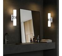 2x Parete Lampada Specchio Bagni Camera Up Down Faretto Feucht Stanza Luce Vetro [EEK: Non valutato]