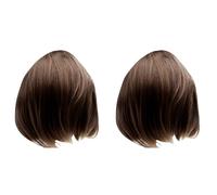 2X Parrucche Corte Diritte Parrucche Brasiliane con Capelli Vergini P5985