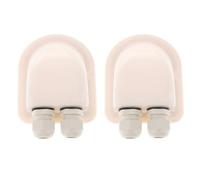 2x Passacavo In ABS Solare Impermeabile A Doppio/DUO FORI Adatto Per RV/CAMPER