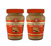 2x Pasta di sesamo tahini tahini con arancia macedone (700 g) Pasta di sesamo Pasta marrone crema di sesamo 2 x 350 g Taxini