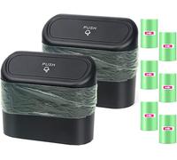 2X Pattumiera per Auto Con 120 Sacchi Spazzatura; Cestino Auto, Accessori Auto,