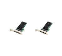 2X PCI-E 4 Porte RJ45 Server 1X PCIe X1 82576 Chip 10/100/1000Mbps Lan Quad Port Server Scheda di Rete Gigabit
