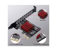 2X PCIe un 2 Porte 3.0 6 Gbps SSD Adattatore PCI-e PCI Express X1 Scheda Controller Scheda di Espansione Supporto X4 X6 X8 X16