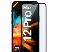 2x Pellicola Protettiva per Apple iPhone 12 Pro Max Vetro Full Screen Cover V...