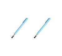 2X Penna Stilo Telescopica Universale per Touch Screen, Puntatore Retrattile e Stilo con Speciale Punta Floccata (Blu)
