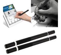 2x Penne universali colore argento, 2-in-1 per smartphone, tablet di qualsiasi marca purché capacitivi - Touch pen per scrivere su schermi Android/Windows - Sostituzione perfetta di una stylus
